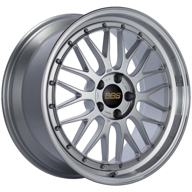 BBS LM 19x9 5x112 ET42 Diamond Silver Center Diamond Cut Lip Wheel -82mm PFS/Clip Required