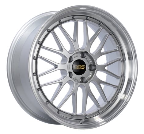 BBS LM 20x9 5x120 ET20 Diamond Silver Center Diamond Cut Lip Wheel -82mm PFS/Clip Required