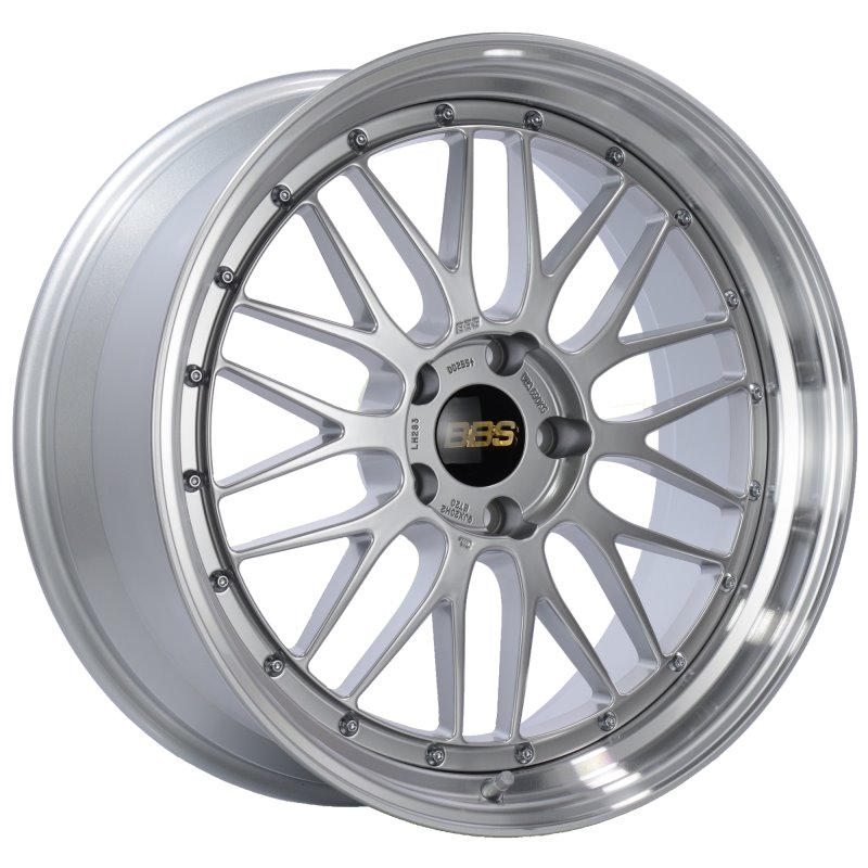 BBS LM 20x9 5x120 ET20 Diamond Silver Center Diamond Cut Lip Wheel -82mm PFS/Clip Required