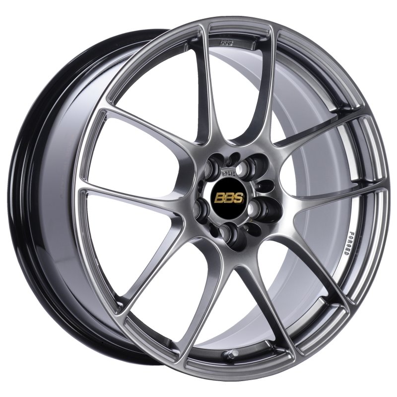 BBS RF 18x8 5x114.3 ET43 Diamond Black Wheel -82mm PFS/Clip Required