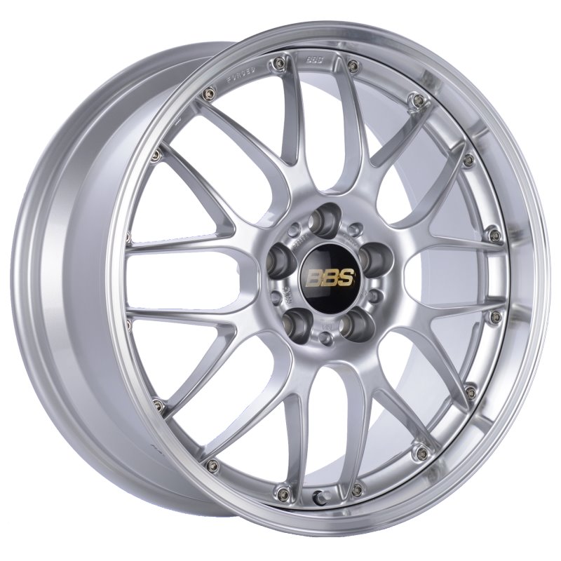 BBS RS-GT 20x8.5 5x114.3 ET43 Diamond Silver Center Diamond Cut Lip Wheel -82mm PFS/Clip Required