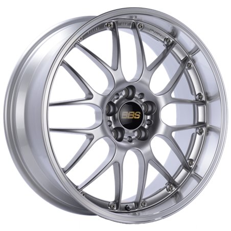 BBS RS-GT 18x8.5 5x120 ET15 Diamond Silver Center Diamond Cut Lip Wheel -82mm PFS/Clip Required