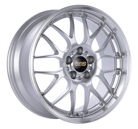 BBS RS-GT 19x9.5 5x112 ET38 Diamond Silver Center Diamond Cut Lip Wheel -82mm PFS/Clip Required