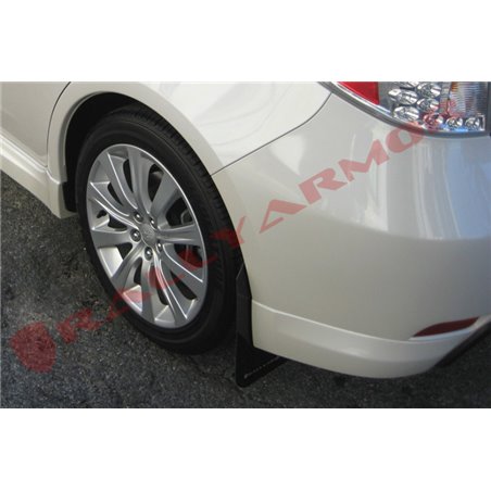 Rally Armor 08-10 Subaru WRX (Hatch & Sedan) / 08-11 Impreza 2.5i Black UR Mud Flap w/ Grey Logo