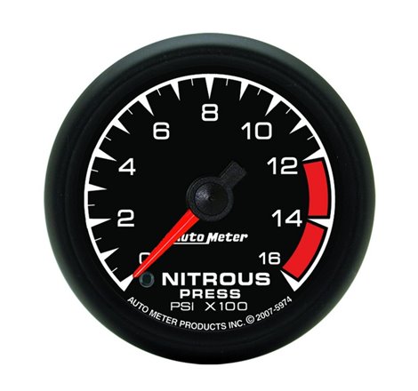 Autometer ES 52mm Full Sweep Electric 0-1600 PSI Nitrous Pressure Gauge