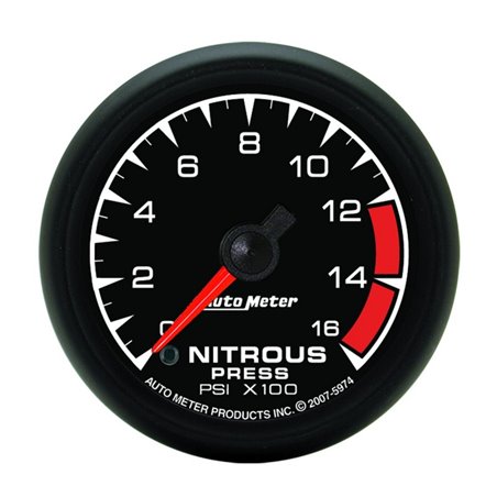 Autometer ES 52mm Full Sweep Electric 0-1600 PSI Nitrous Pressure Gauge