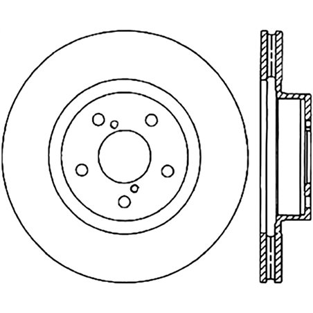 StopTech Power Slot 09-10 Subaru Impreza CRYO Front Right Slotted Rotor