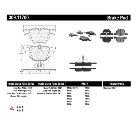 StopTech Performance 06 BMW 330 Series (Exc E90) / 07-09 335 Series Rear Brake Pads