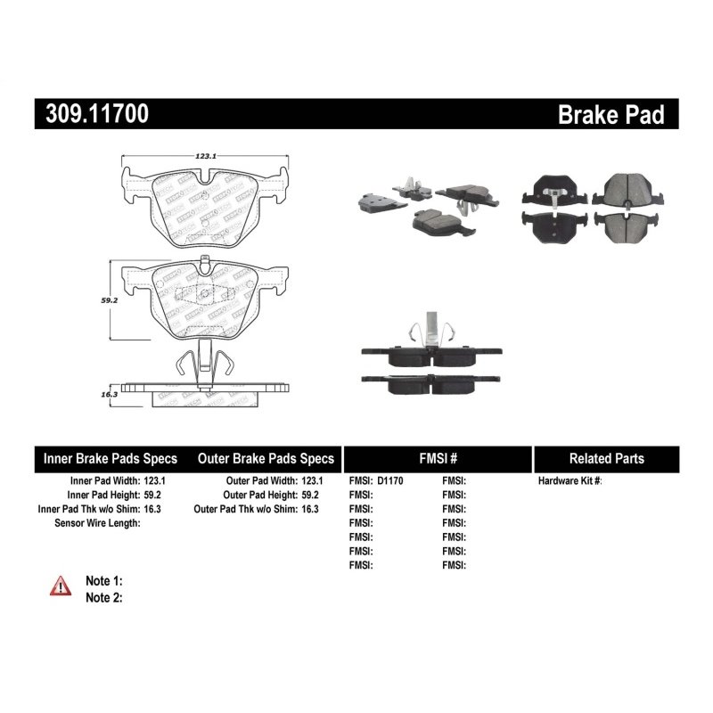 StopTech Performance 06 BMW 330 Series (Exc E90) / 07-09 335 Series Rear Brake Pads