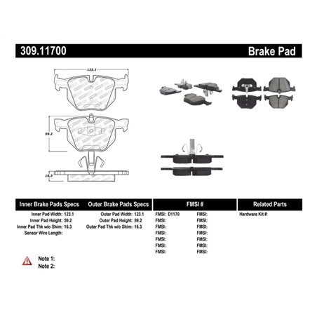 StopTech Performance 06 BMW 330 Series (Exc E90) / 07-09 335 Series Rear Brake Pads