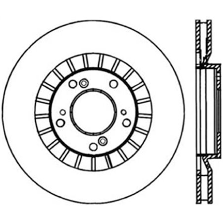 StopTech Power Slot 00-09 Honda S2000 CRYO Front Left Slotted Rotor