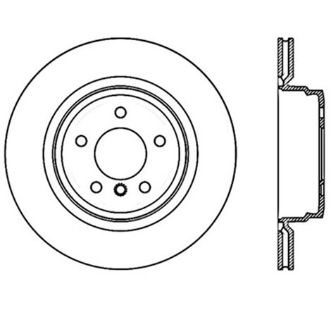 StopTech 06 BMW 325 / 07-09 BMW 328 Slotted & Drilled Left Rear Rotor