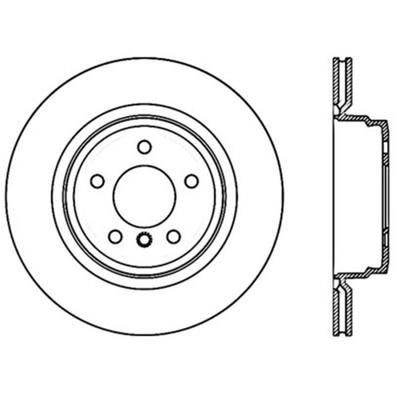 StopTech 06 BMW 325 / 07-09 BMW 328 Slotted & Drilled Left Rear Rotor