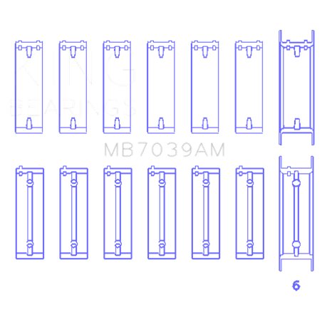 King BMW M51/M57 (Size STD) Main Bearing Set