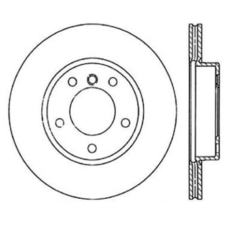 StopTech 96-02 BMW Z3 / 03-01/06 Z4 / 11/91-98 318i/iS / 04/98-00 318Ti Drilled Left Front Rotor