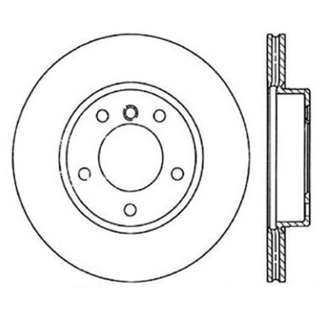 StopTech 96-02 BMW Z3 / 03-01/06 Z4 / 11/91-98 318i/iS / 04/98-00 318Ti Drilled Left Front Rotor