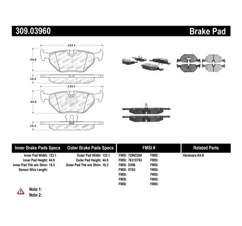 StopTech Performance 87-99 BMW M3 / 89-93 M5 / 98-02 Z3 Rear Street Performance Brake Pads