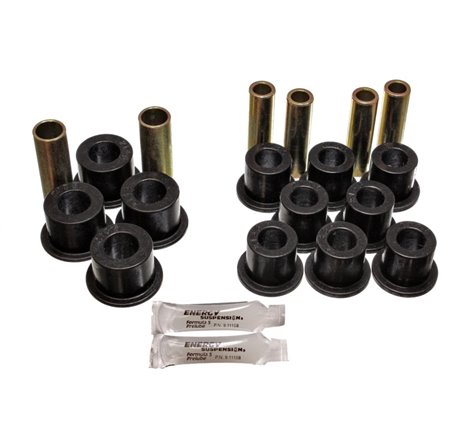 Energy Suspension 06/86-97 Nissan 720/Hardbody P/U 4WD Black Front Leaf Spring Bushing Set