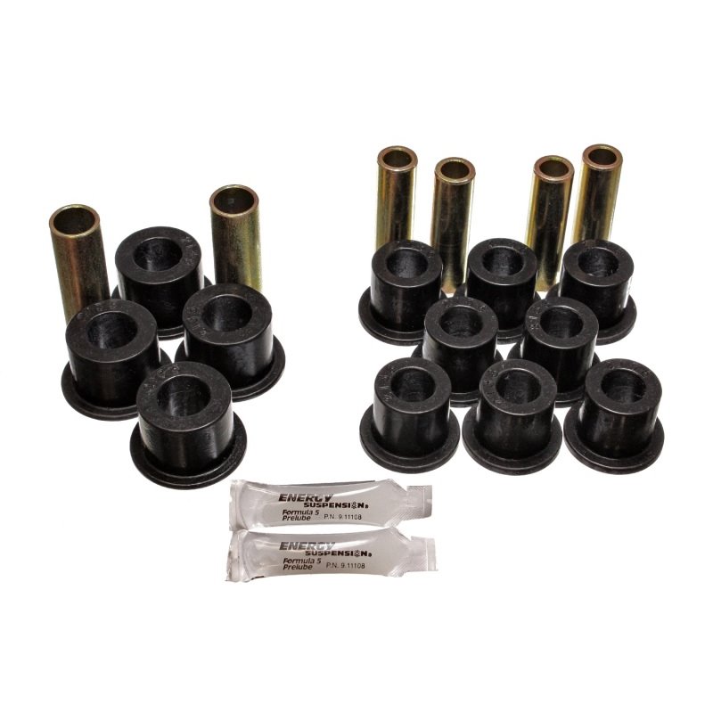 Energy Suspension 06/86-97 Nissan 720/Hardbody P/U 4WD Black Front Leaf Spring Bushing Set