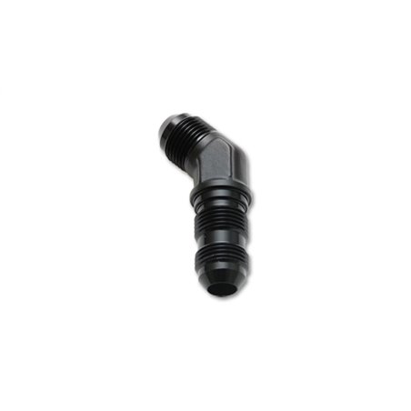 Vibrant -16AN Bulkhead Adapter 45 Deg Elbow Fitting - Anodized Black