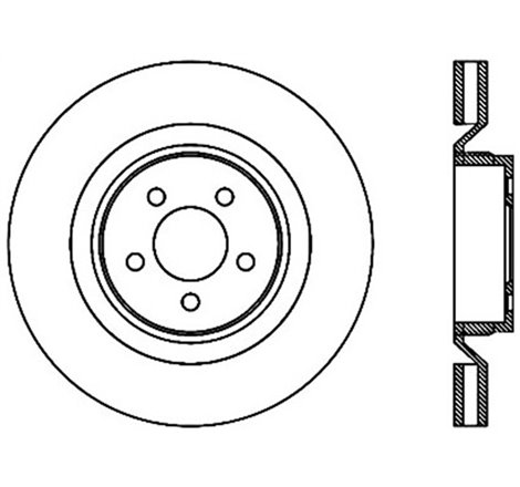 StopTech SportStop 06-09 Chrysler SRT-8 Front Left Drilled & Slotted Rotor