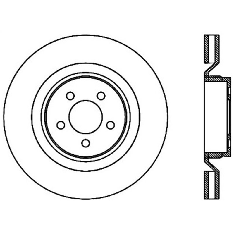 StopTech SportStop 06-09 Chrysler SRT-8 Front Left Drilled & Slotted Rotor