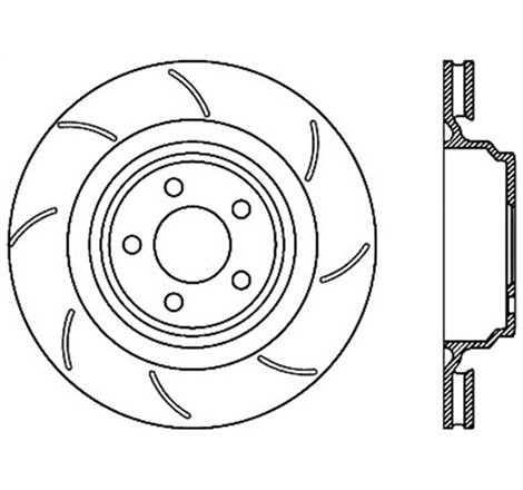 StopTech SportStop 06-09 Chrysler SRT-8 Rear Right Drilled & Slotted Rotor