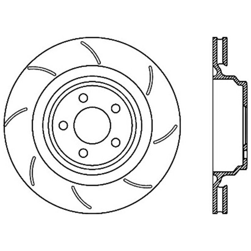 StopTech SportStop 06-09 Chrysler SRT-8 Rear Right Drilled & Slotted Rotor