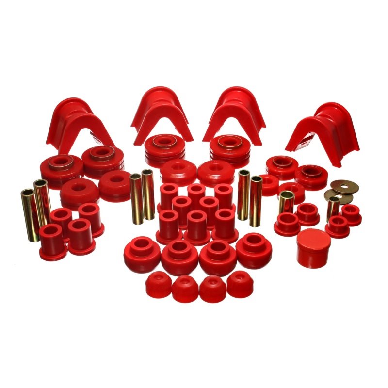 Energy Suspension 73-79 Ford F-150 Pickup w/ 2 Degree C-Bushing Red Hyper-Flex Master Bushing Set