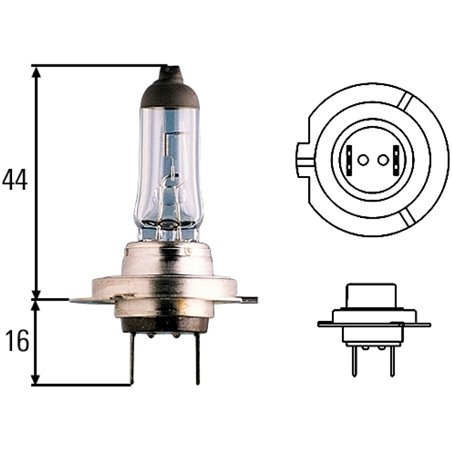 Hella Optilux H7 12V/55W XY Xenon Yellow Bulb