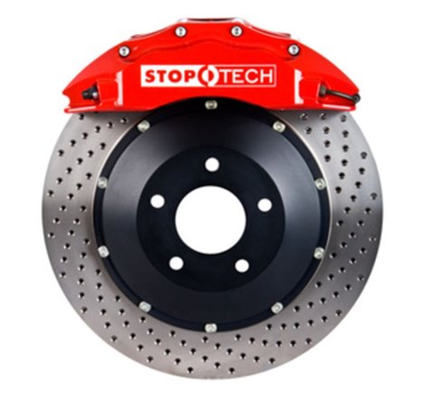 StopTech BBK 01-07 BMW M3 (E46) Front w/ Red ST-60 Calipers 355x32 Drilled Rotors Pads and SS Lines