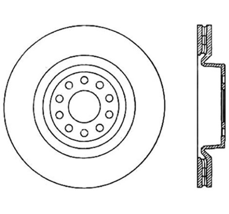 StopTech 04-09 Audi S4 Drilled Left Front Rotor