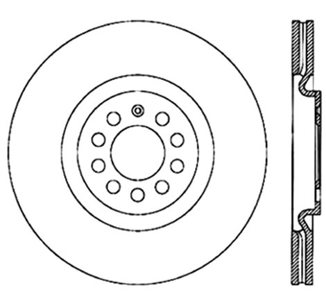 StopTech 00-06 Audi TT Left Front Drilled Rotor