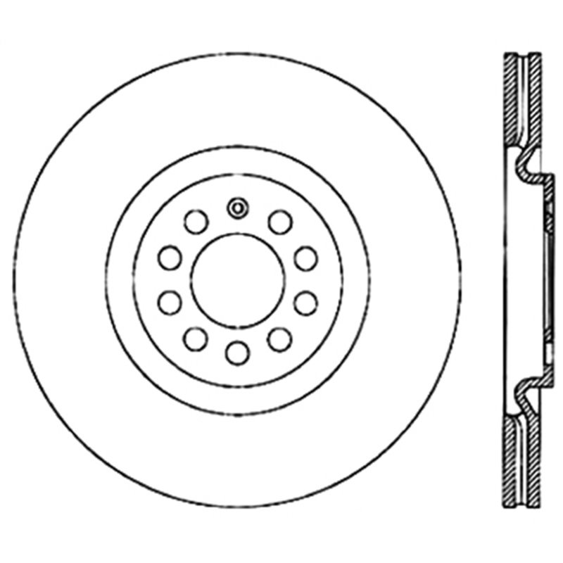 StopTech 00-06 Audi TT Left Front Drilled Rotor