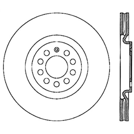 StopTech 00-06 Audi TT Left Front Drilled Rotor