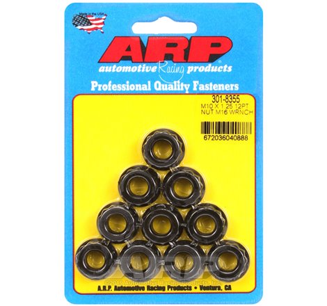 ARP M10 x 1.25 (5) 12-Point Nut Kit (Pack of 10)