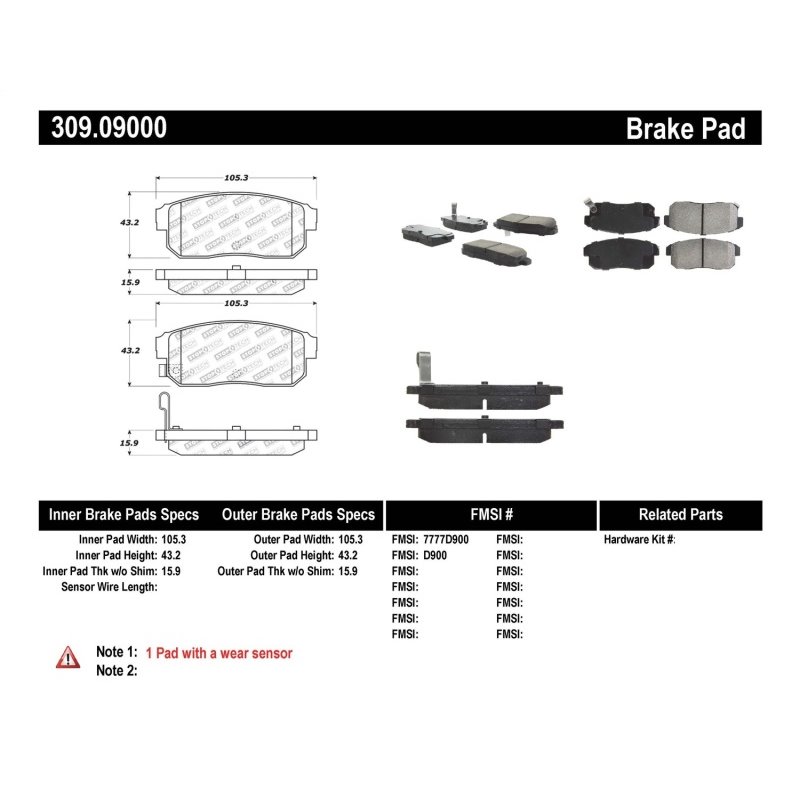 StopTech Performance 11/00-02 Infiniti G20/10/00-04 I30/I35 Rear Brake Pads