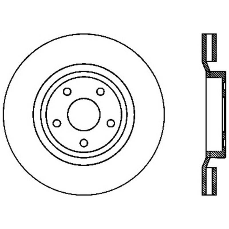 StopTech 06-10 Jeep Grand Cherokee SRT-8 Slotted & Drilled Front Left Rotor