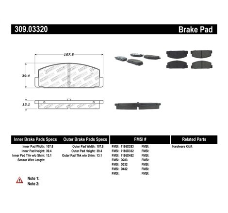 StopTech Performance 89-95 Mazda RX7 / 03-05 Mazda 6 Rear Brake Pads