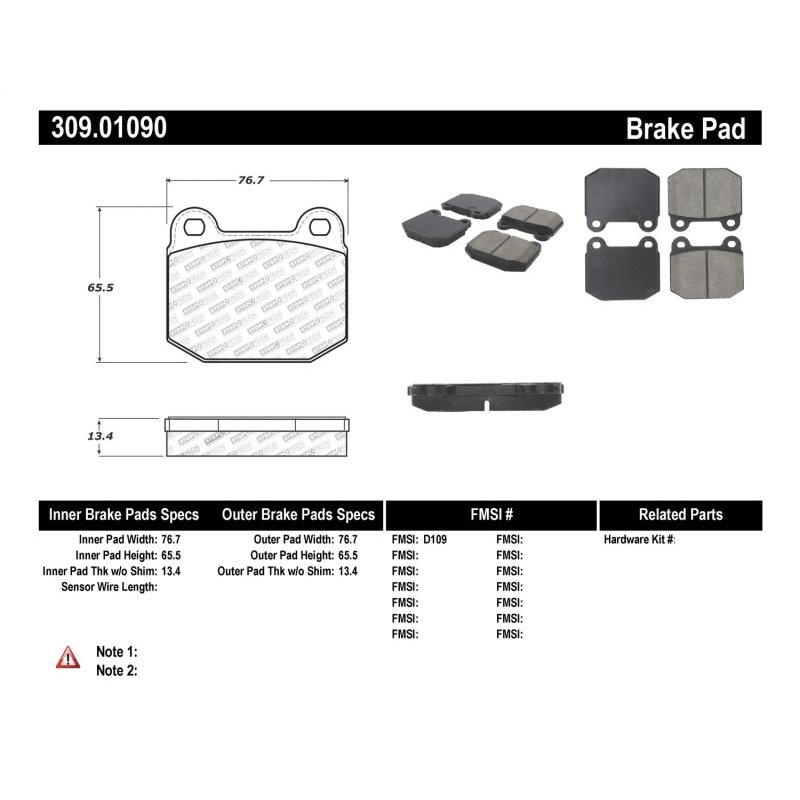 StopTech Performance 05-06 Lotus Exige Front Brake Pads