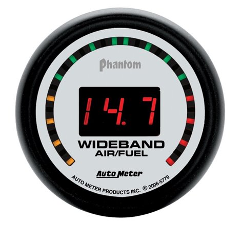 Autometer Phantom 52mm Digital 10:1-17:1 Street Wideband Air/Fuel Ratio Gauge