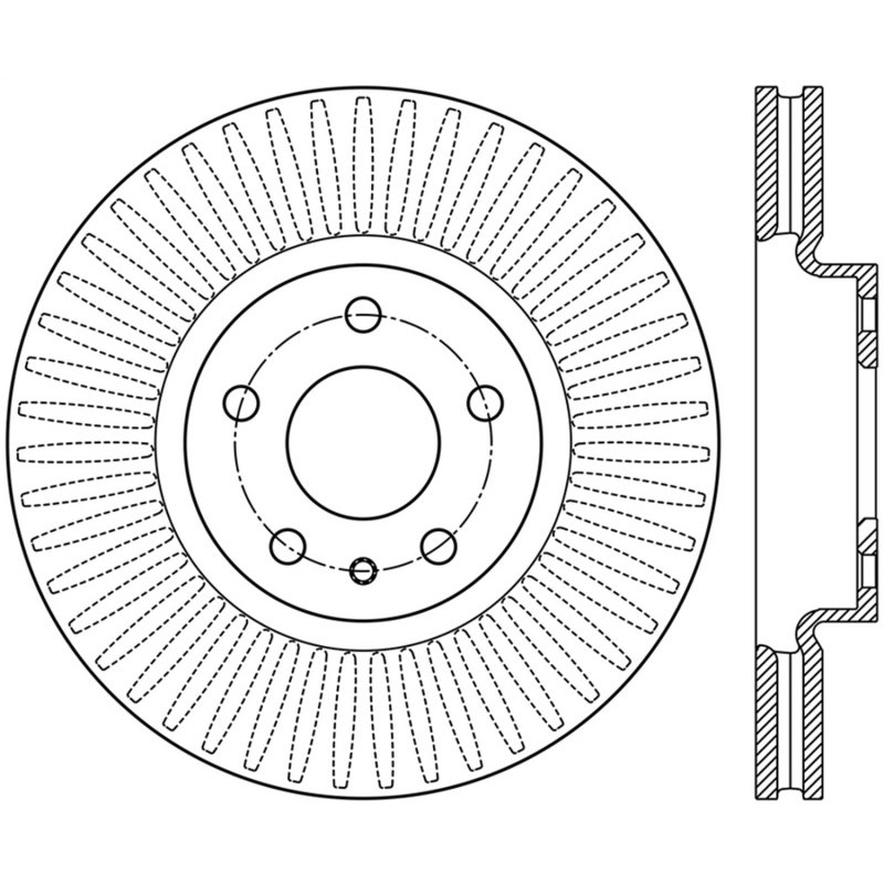 StopTech 13-16 Ford Fusion Left Front Disc Slotted Premium Brake Rotor