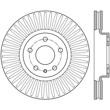 StopTech 13-16 Ford Fusion Left Front Disc Slotted Premium Brake Rotor