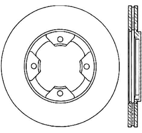 StopTech Power Slot 84-85 Nissan 300ZX Slotted & Drilled Left Front Rotor