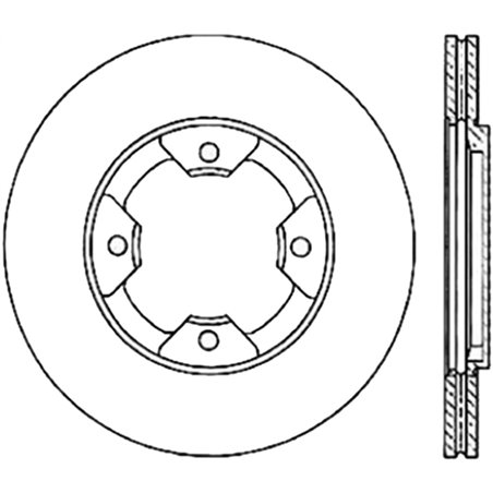 StopTech Power Slot 84-85 Nissan 300ZX Slotted & Drilled Left Front Rotor