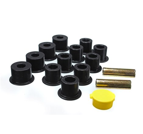 Energy Suspension 6/86-97 Nissan 720 & Hardbody Pickup 2WD Black Rear Leaf Spring Bushing Set