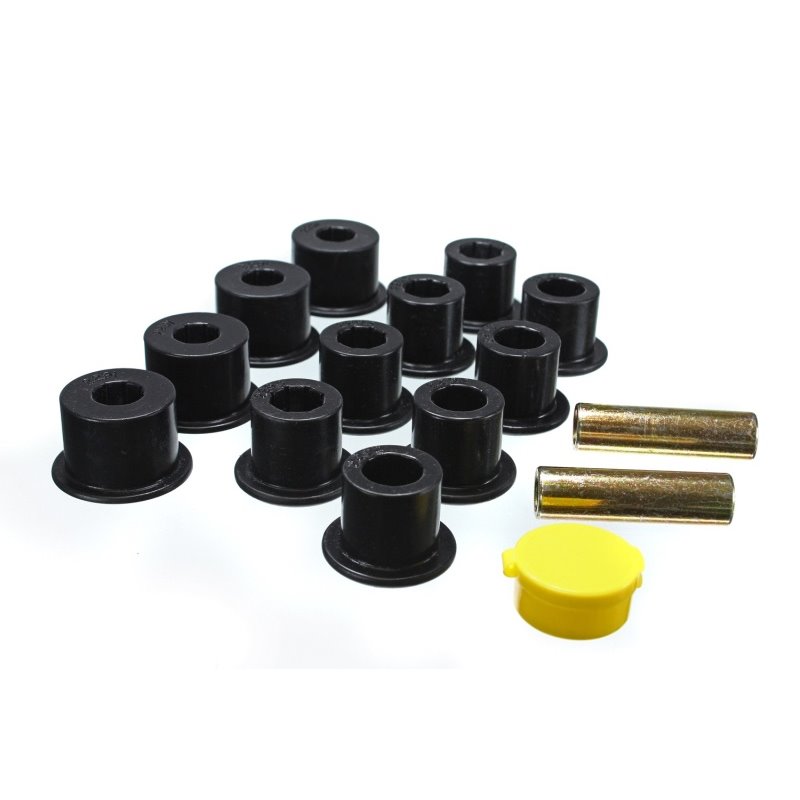 Energy Suspension 6/86-97 Nissan 720 & Hardbody Pickup 2WD Black Rear Leaf Spring Bushing Set