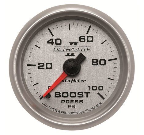 Autometer Ultra-Lite II 52mm 0-100 PSI Mechanical Boost Gauge