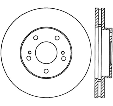 StopTech Power Slot 6/89-96 Nissan 300ZX Slotted & Drilled Right Front Rotor