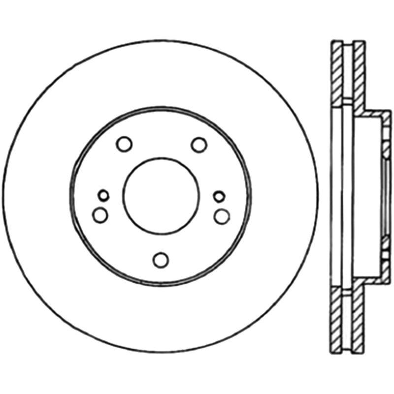 StopTech Power Slot 6/89-96 Nissan 300ZX Slotted & Drilled Right Front Rotor